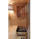 Одноместная угловая финская сауна кабина из кедра с электрокаменкой для дома, квартиры или бизнеса